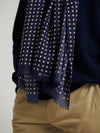 Navy Connolly Rivet Scarf