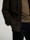 Brown Suede Overshirt