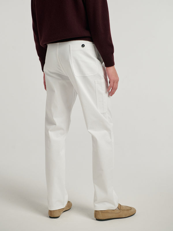 White Rally Trouser