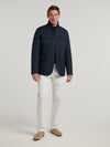 Navy Quilted Norfolk Jacket