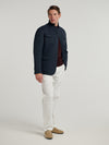 Navy Quilted Norfolk Jacket