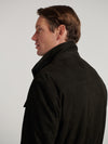 Dark Brown Suede Safari Lined Jacket