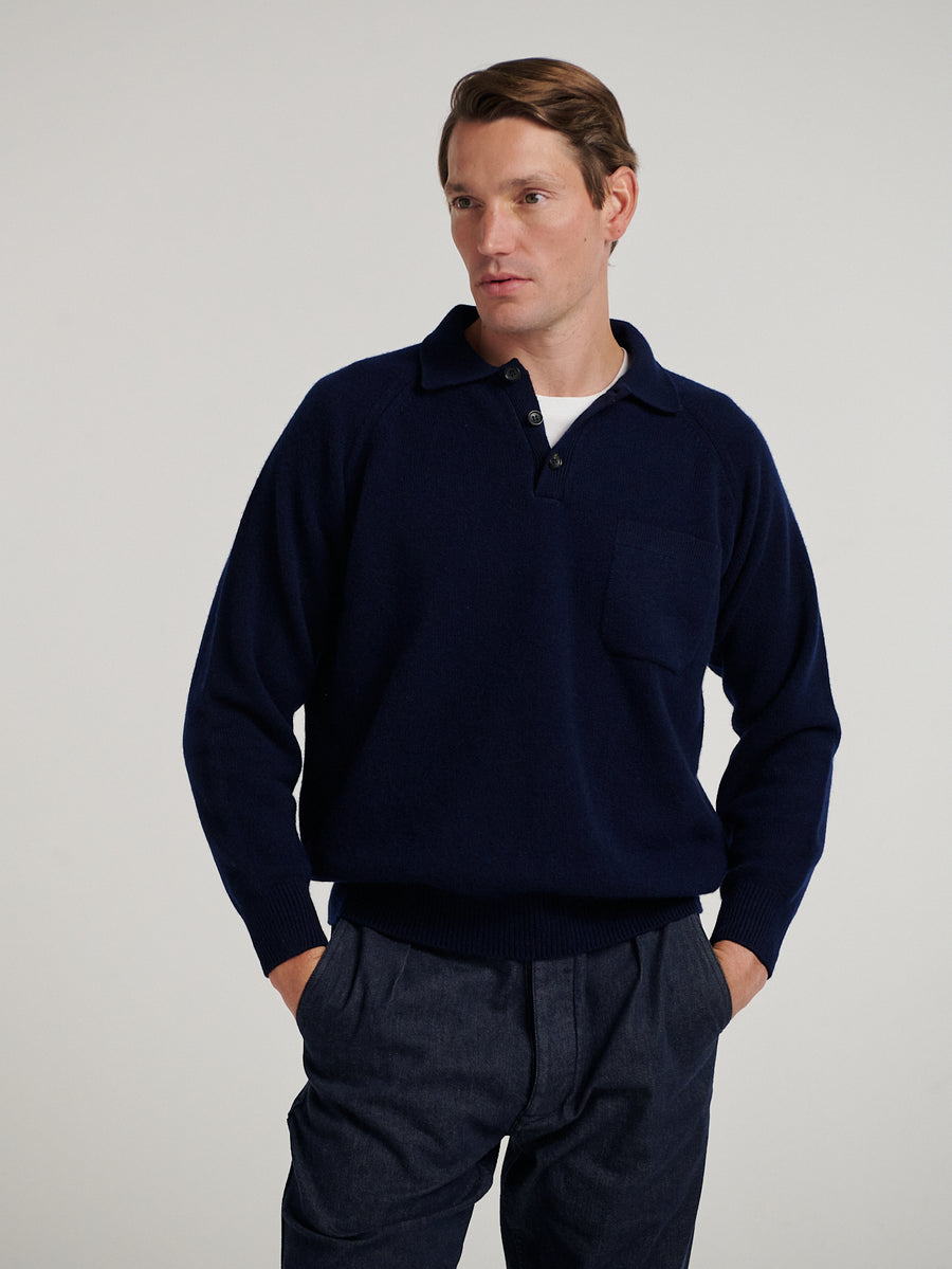 Navy Raglan Racing Polo - Connolly
