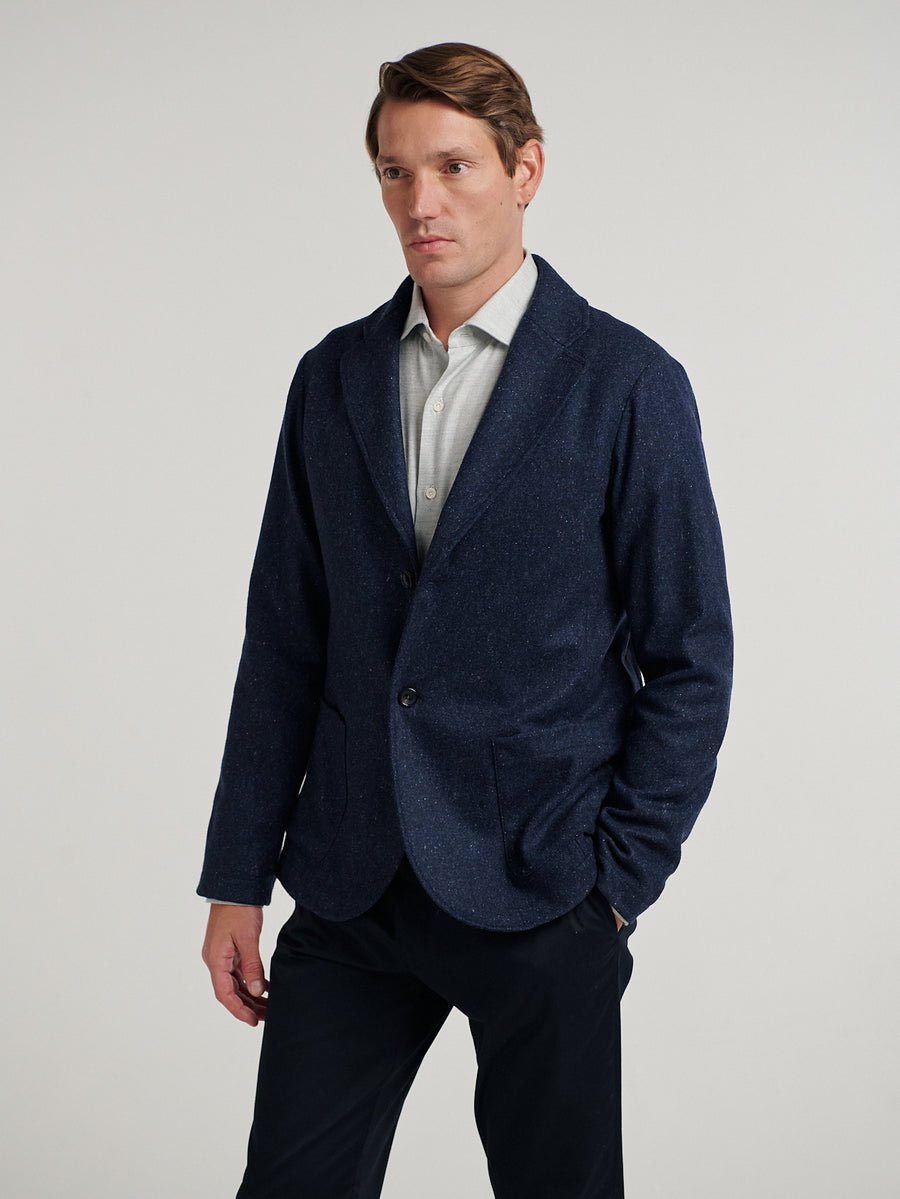 Blue 2 Button Wool Jacket - Connolly