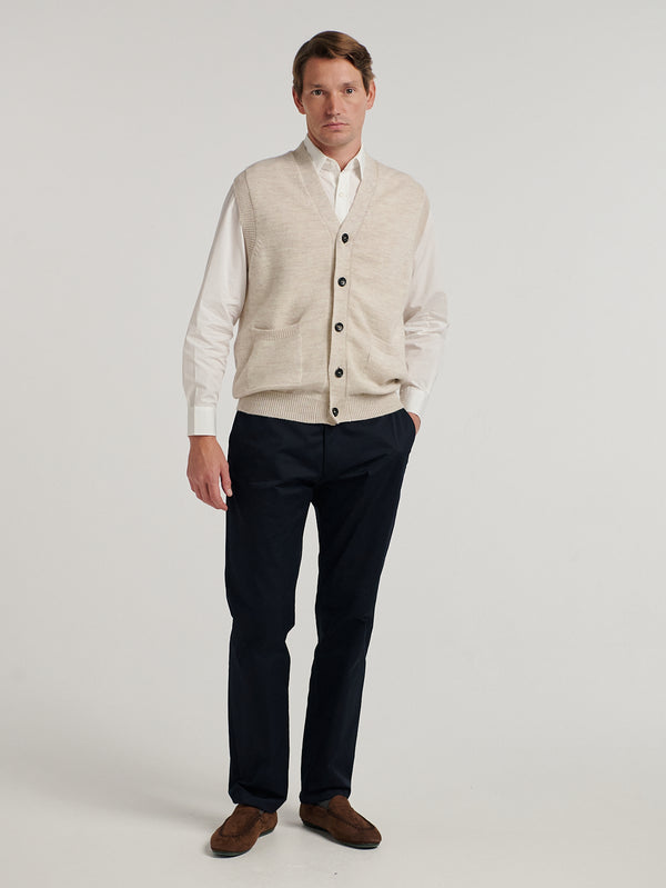 Natural Knit Waistcoat
