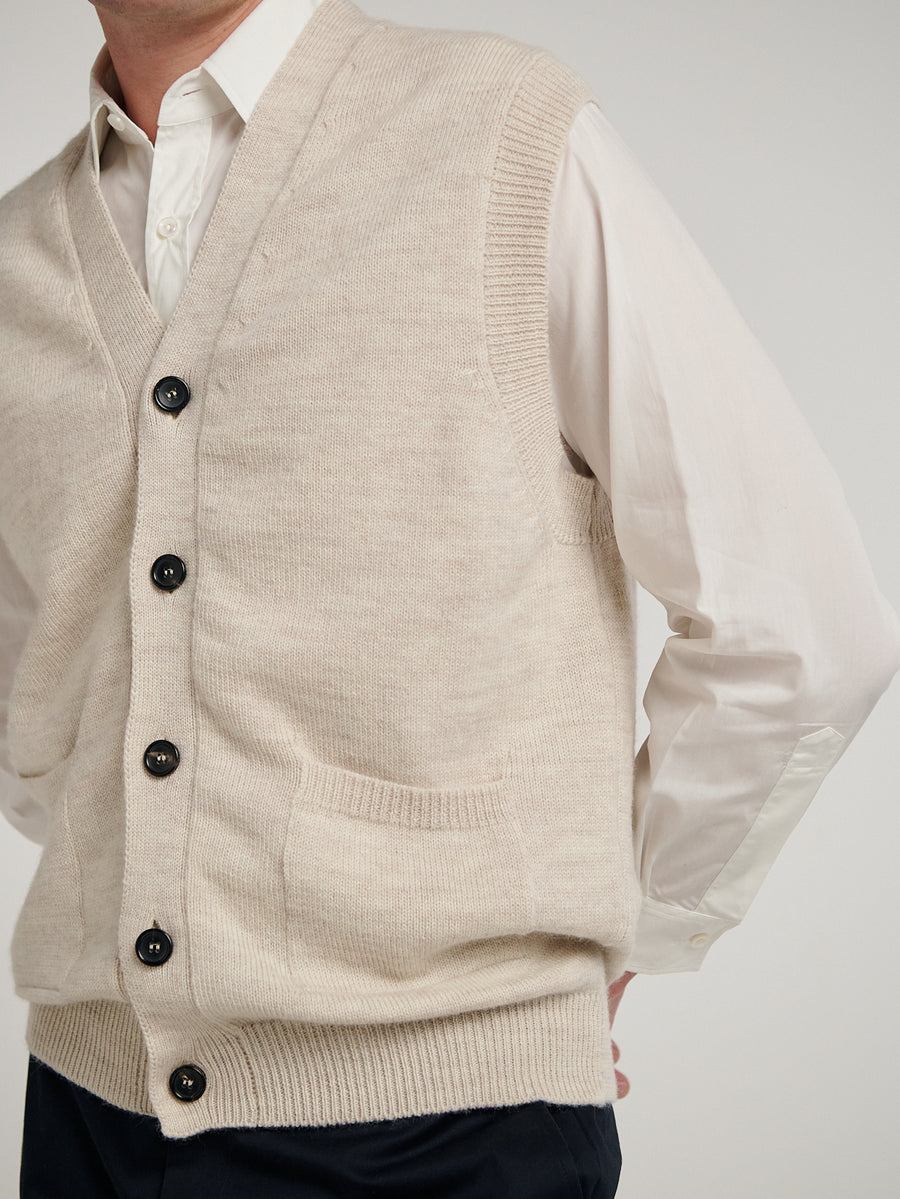 Natural Knit Waistcoat - Connolly