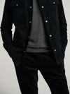 Black Suede Overshirt