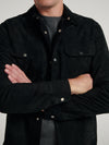 Black Suede Overshirt