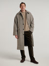 Brown/Natural Oversized Martingale Coat