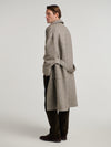 Brown/Natural Oversized Martingale Coat