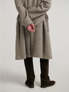 Brown/Natural Oversized Martingale Coat