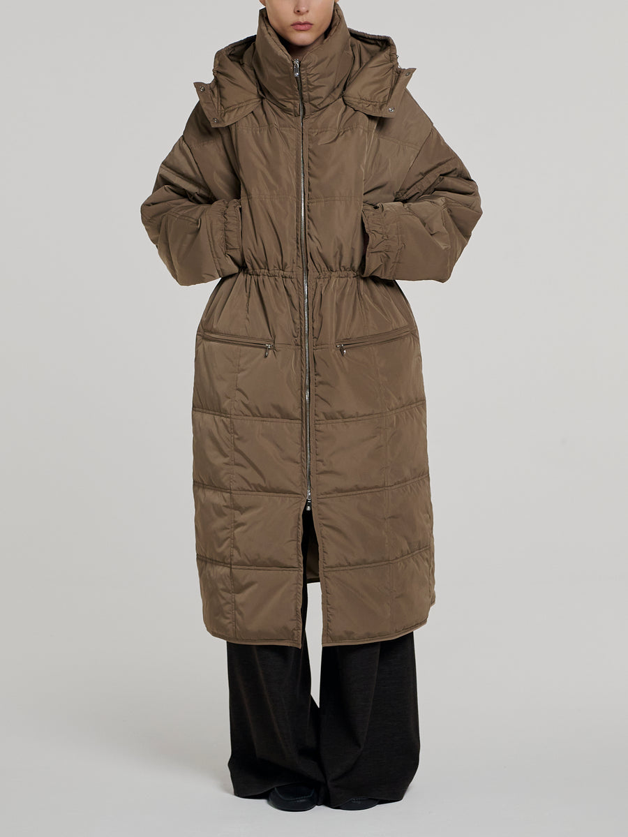 Taupe Aspen Puffa Coat - Connolly