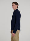 Navy Pique Long Sleeve Shirt