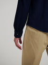 Navy Pique Long Sleeve Shirt