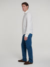 White Pique Long Sleeve Shirt