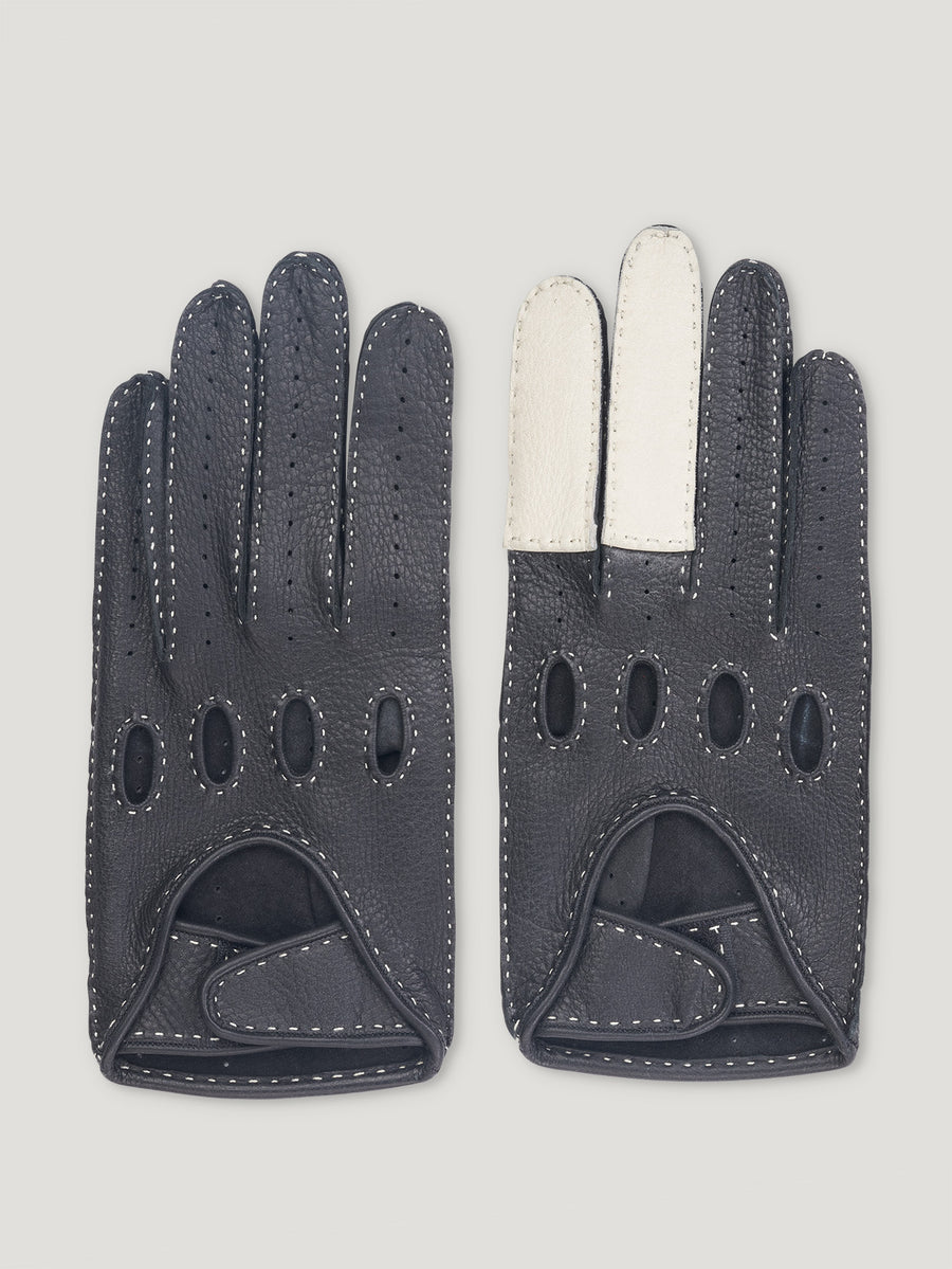 Black/White Road Rage Gloves - Connolly
