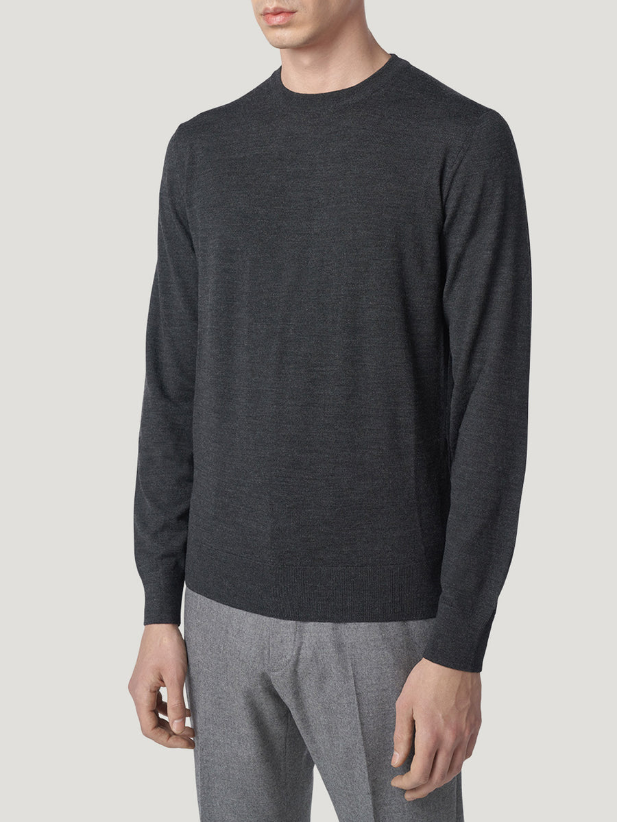 Charcoal Classic Merino Crew Neck