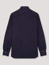 Navy Cotton Linen Hand Finish Shirt