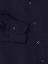 Navy Cotton Linen Hand Finish Shirt