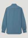 Blue Cotton Silk Hand Finish Shirt