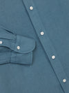 Blue Cotton Silk Hand Finish Shirt