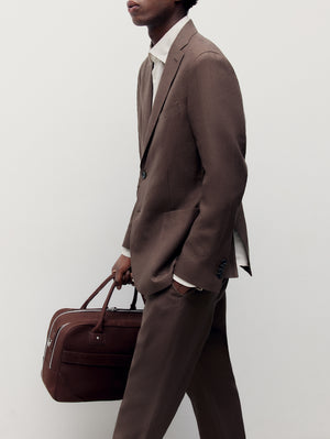 Brown Linen Greenwich Jacket
