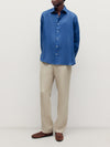 Navy Linen Richmond Shirt