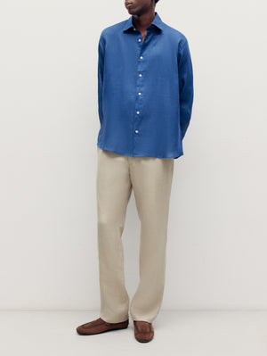 Navy Linen Richmond Shirt
