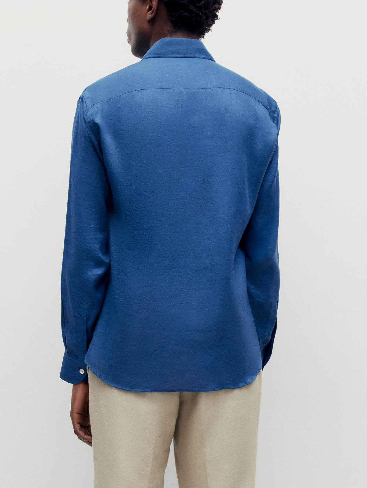 Navy Linen Richmond Shirt - Connolly
