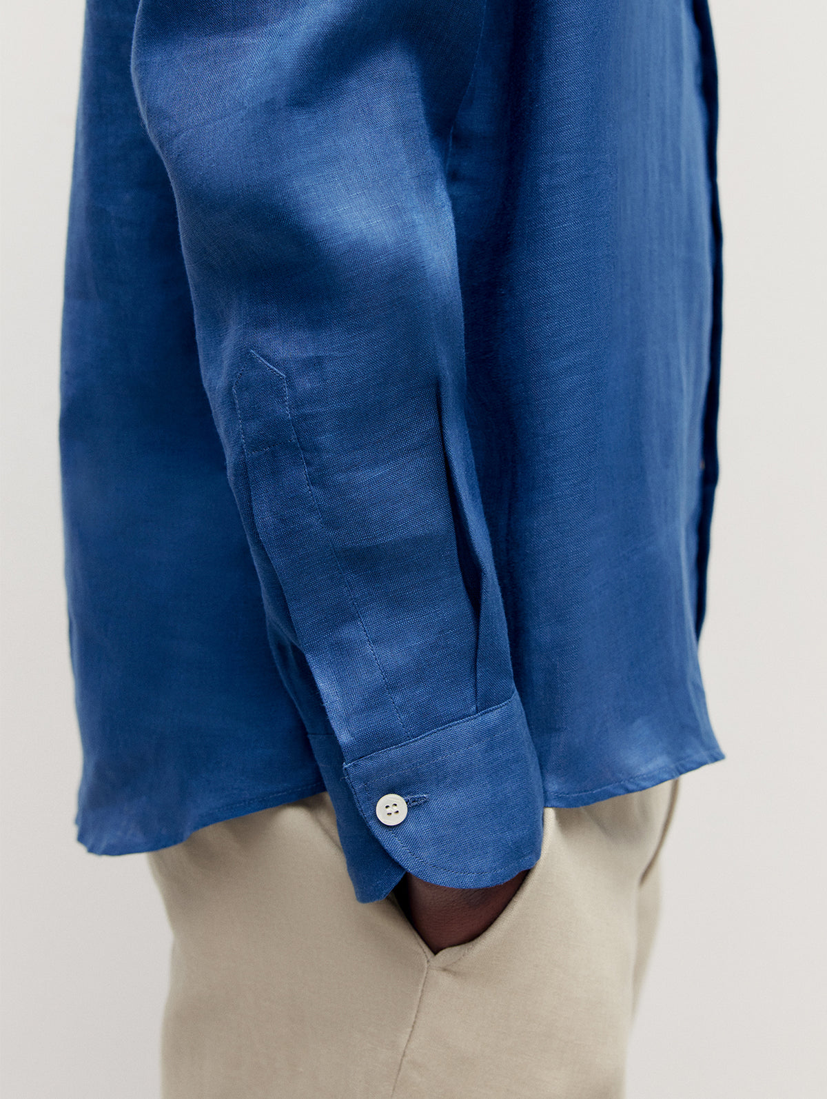 Navy Linen Richmond Shirt - Connolly