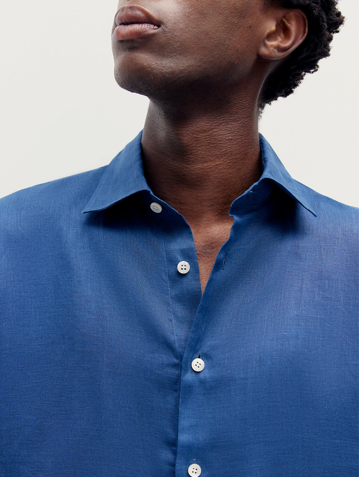 Navy Linen Richmond Shirt - Connolly