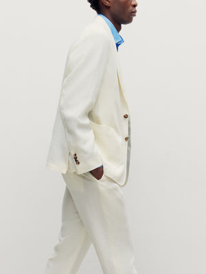 Ivory Linen Greenwich Jacket