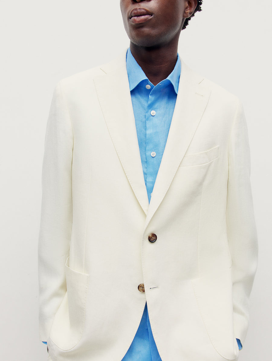 Ivory Linen Greenwich Jacket