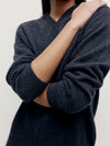 Charcoal 4 Ply Favourite V Neck Sweater