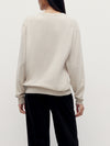 Oat 4 Ply Favourite V Neck Sweater - Connolly