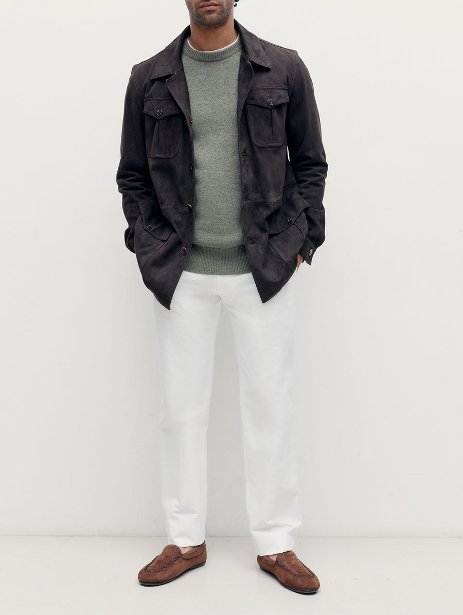 Brown Suede Safari Jacket - Connolly