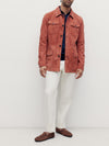 Red Suede Safari Jacket - Connolly