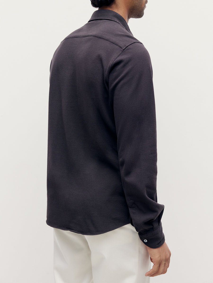Brown Pique Richmond Shirt - Connolly