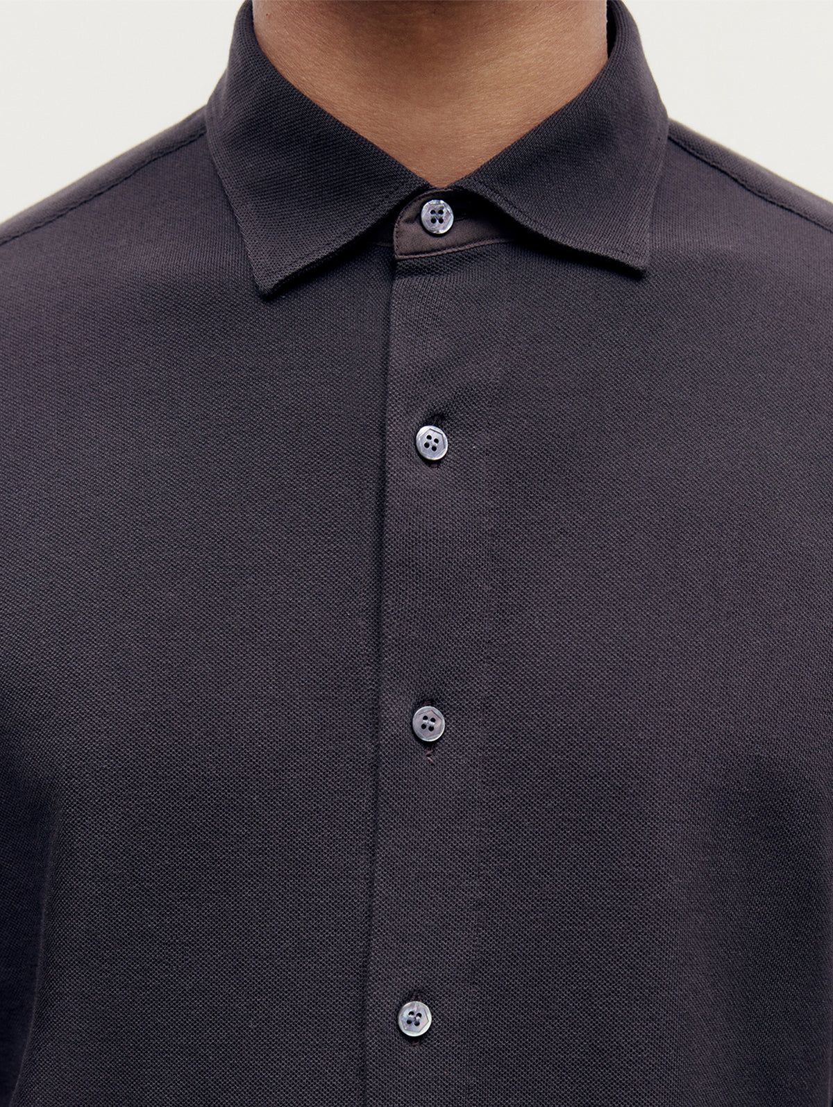 Brown Pique Richmond Shirt - Connolly