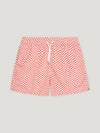 Red Checked Swimming Trunks