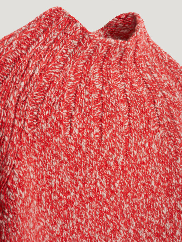Red & White Chunky Travel Sweater