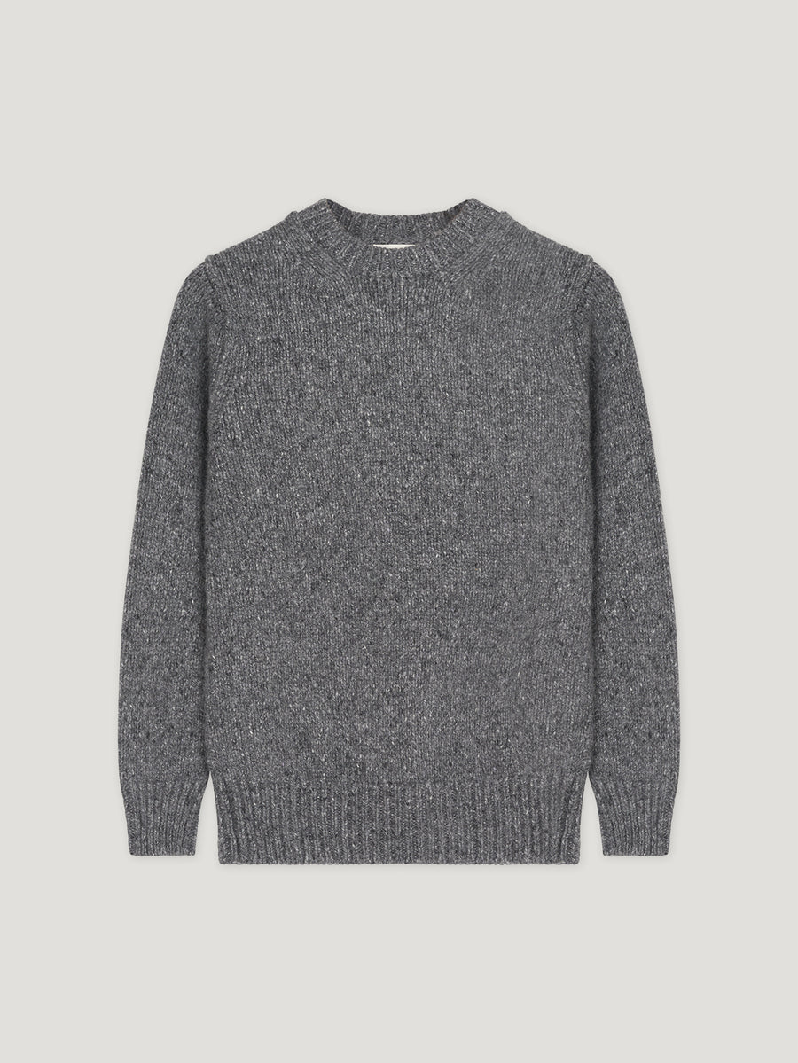 Grey Super Luxe Cashmere Crewneck - Connolly