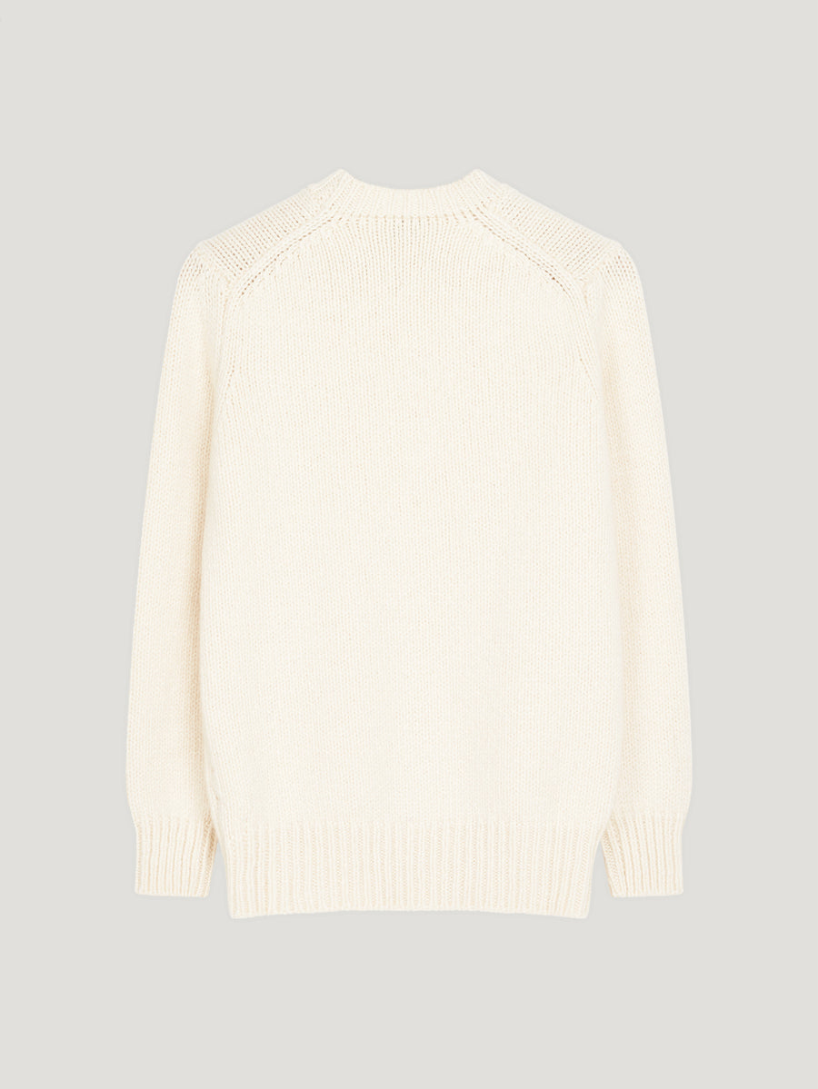 Winter White Super Luxe Cashmere Crewneck - Connolly