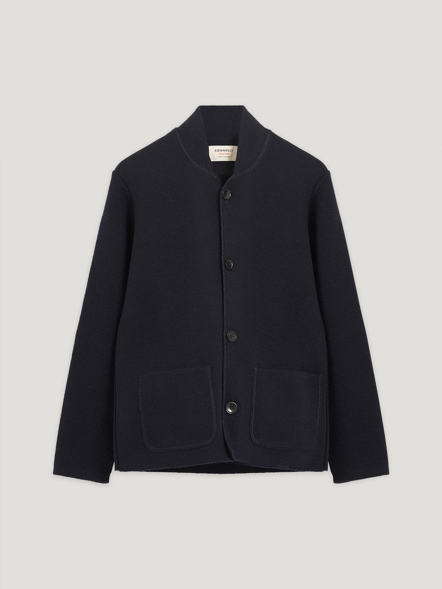 Navy Single Breasted Driving Jacket - Connolly