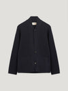 Navy Single Breasted Driving Jacket