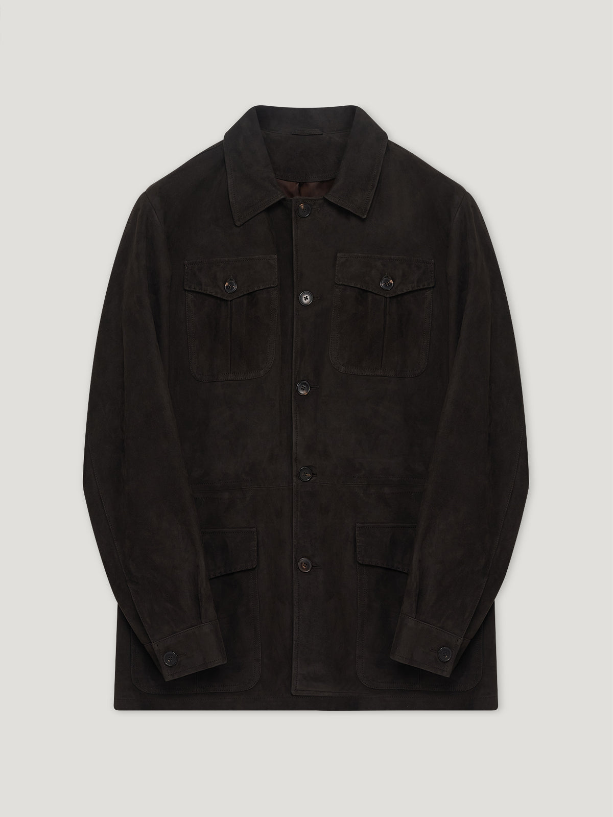 Brown Suede Safari Jacket - Connolly