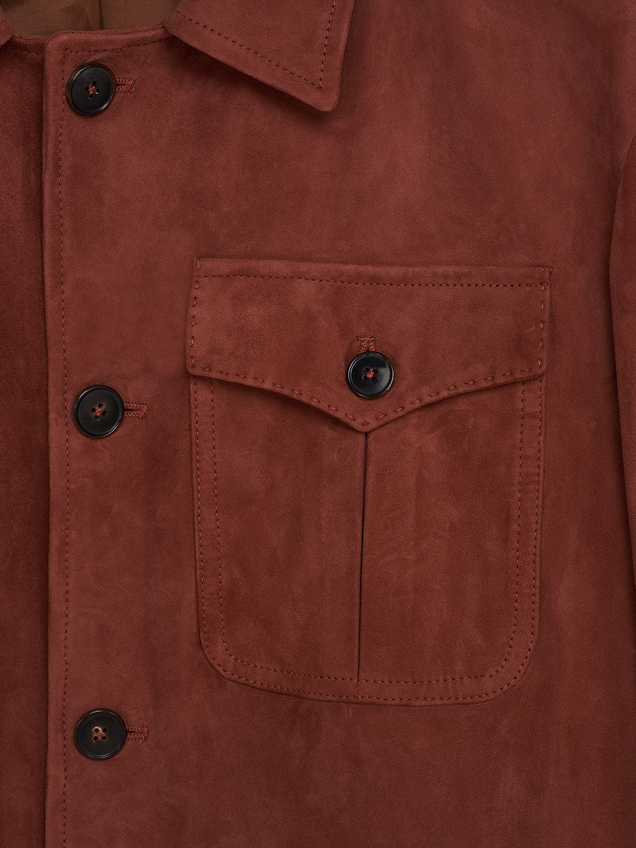 Red Suede Safari Jacket - Connolly