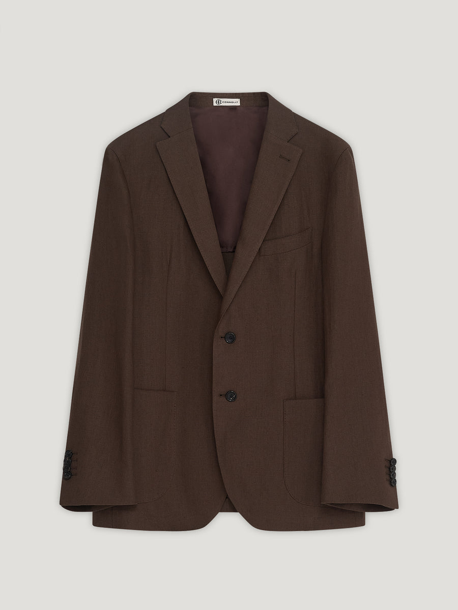 Brown Linen Greenwich Jacket - Connolly