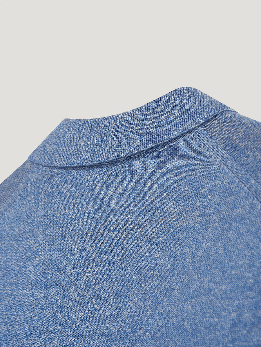 Blue 3 Button Polo - Connolly