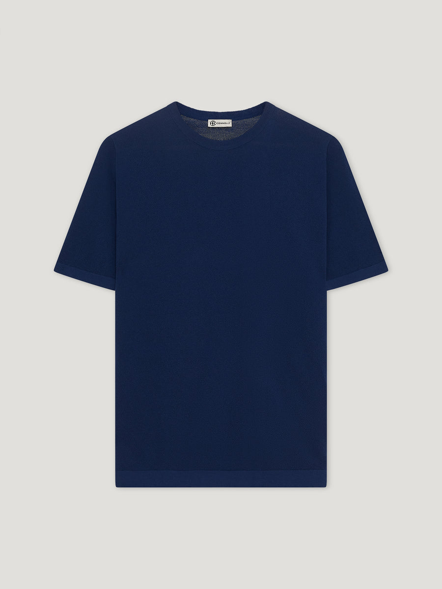 Navy Honeycomb Tee Shirt - Connolly